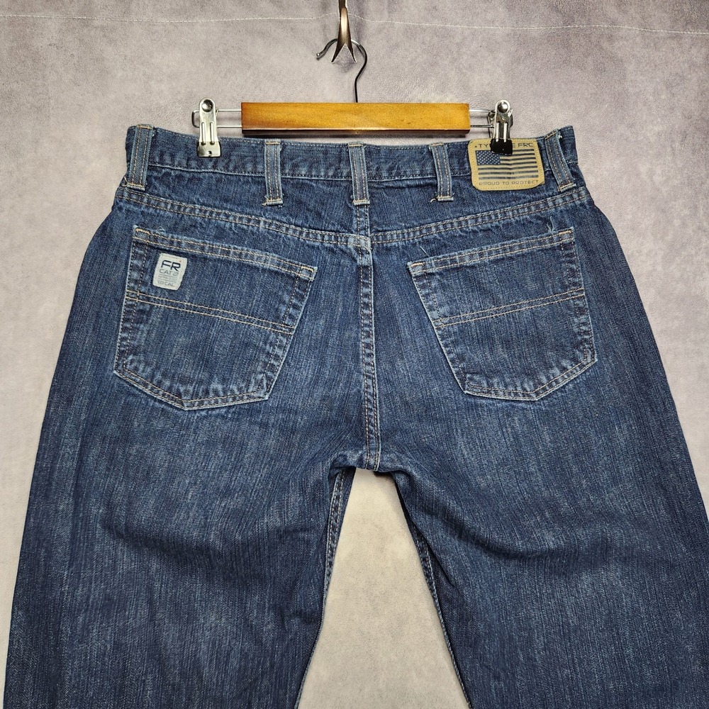 Tyndale FR Mens Flame Resistant Work Jeans Blue 34 35x33 Made in USA J24MT CAT 2